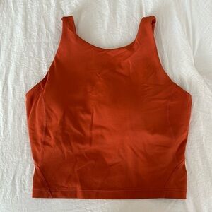 Dark orange Lululemon align cropped tank top